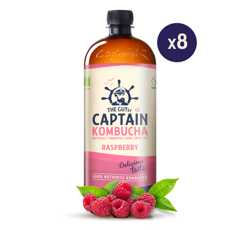 GUTsy Captain Kombucha - Raspberry 8 x 1L - GutsyCaptain