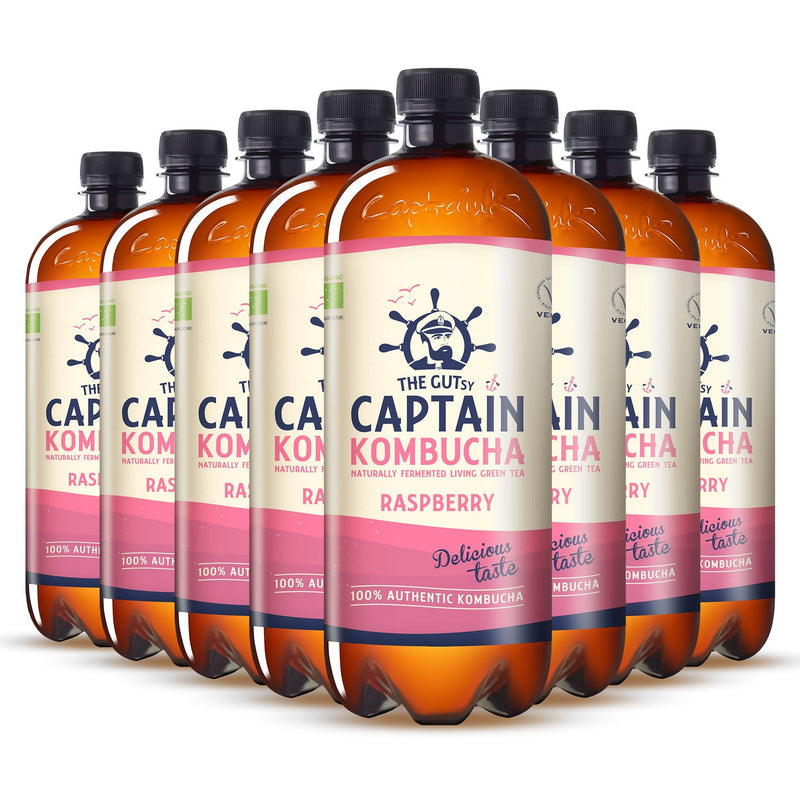 GUTsy Captain Kombucha - Raspberry 8 x 1L - GutsyCaptain